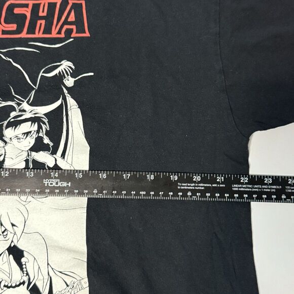 Inuyasha Mens Anime T-Shirt Black Short‎ Sleeve Manga Crew Neck Top Size XL - Picture 5 of 6